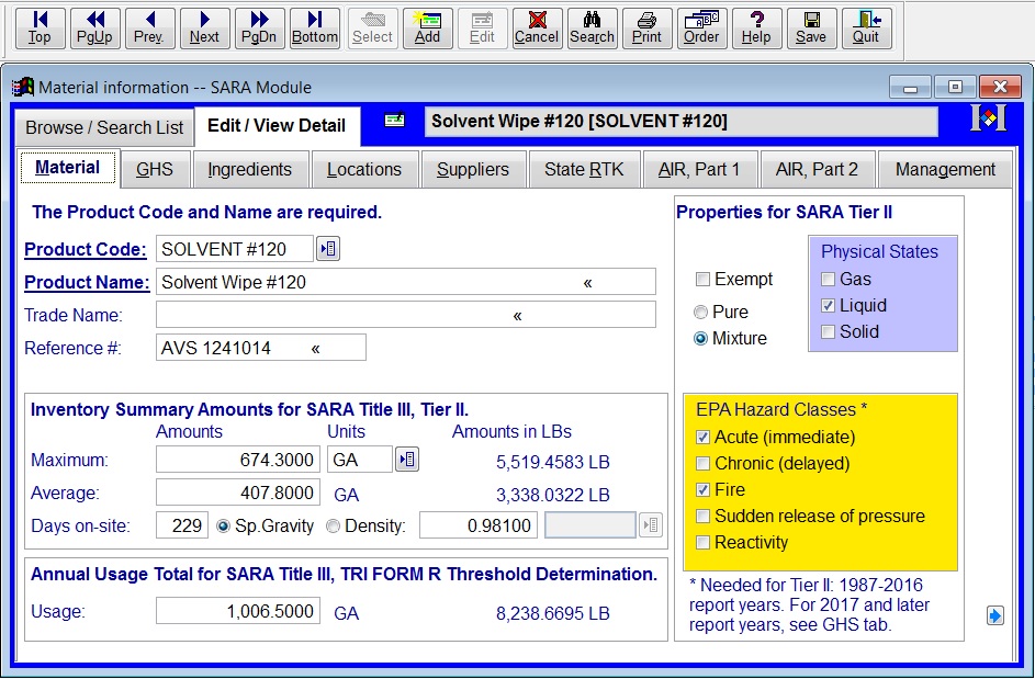 SARA Software screenshot